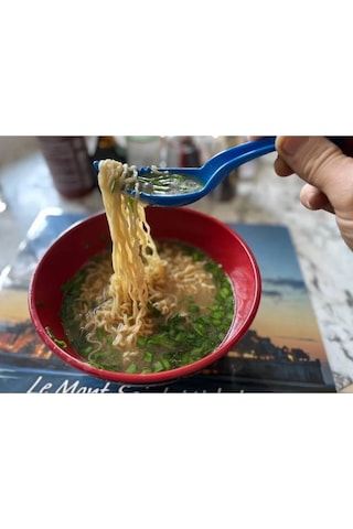 Youmex Çift Fonksiyonlu Çorba Ve Erişte Kaşığı - Mavi Renk, Yemek Özel Polipropilen Malzeme, Ergonomik Tutamaklı Ev/ofis/outdoor Kullanım Mavi