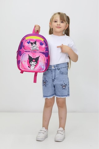 Kuromi Temalı Sevimli Ortopedik Anaokul Ve İlkokul Çantası Mor4