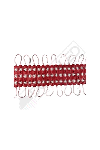 12 Volt Kırmızı 1,5 Watt 3 lü Lensli 2835 Reklamcı Modül (10 Adet)