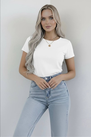 Hashtag Kadın Bisiklet Yaka Kısa Kollu Body 4'lü Paket Viskon Kumaş Kahverengi Haki Siyah Beyaz