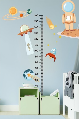 MSticker Uzay Figürlü Çocuk Bebek Odası Duvar Sticker Seti