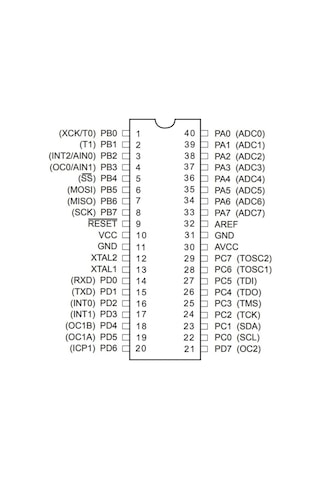 Atmega16a-pu 8-bit 16mhz Mikrodenetleyici Dıp-40