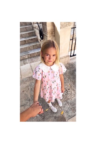 Poala Kids Çiçekli Dokuma Elbise Çok Renkli