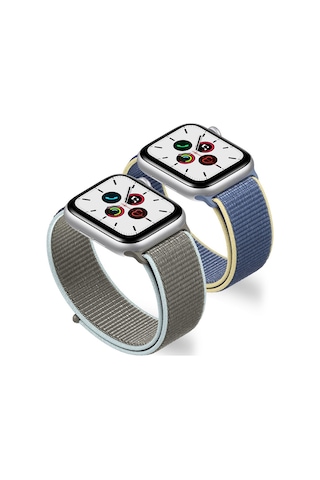 E2M Apple Uyumlu Watch 38-40MM KRD-03 HASIR SPOR GRİ