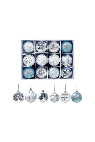 12 Adet Noel Süsleri Noel Topları Seti Noel Süsleri Noel Süsleri Seti 2,4 İnç / 6 Cm, Kırılmaz Noel Topları Dekorasyonu Noel T