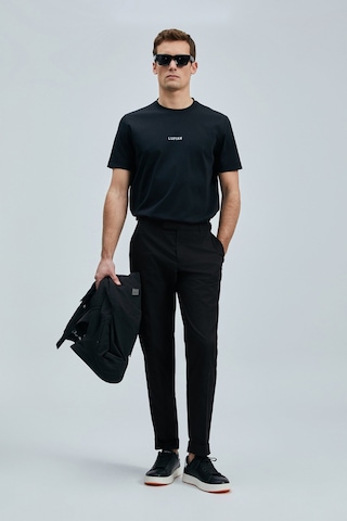 Lufian Erkek Marcus Modern Grafik T-shirt 111020235 Siyah Siyah