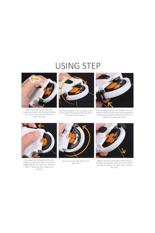 Geeroyoo Otomatik Çift İğne İp Bağlama Aleti - Elektrikli Sahte Balık İğnesi Bağlayıcı Pil Yok - Dayanıklı Pc/abs Gövde