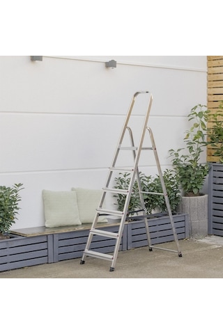 Regalux Alüminyum 6 Basamak 195x48x12 Cm Katlanabilir Ev - Ofis Tipi Merdiven