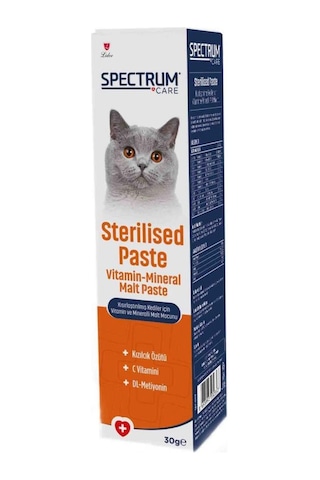 Spectrum Sterilised Paste Kısırlaştırılmış Kediler İçin Vitamin Mineralli Malt Macunu 30 G