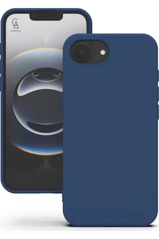 Apple Uyumlu iPhone 16e İçi Kadife Lansman Kılıf Ve Mat Seramik Tam Kaplayan Cam Ekran Koruyucu Lacivert