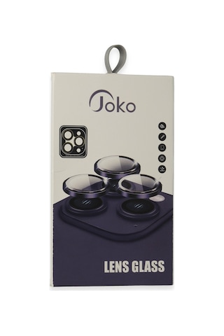Joko Apple, Uyumlu iPhone 15 Pro Max Pvd Metal Kamera Lens Glblseme - 90 - Siyah