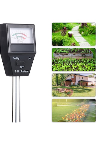 Qingmipy "2'li Toprak Test Cihazı - Ph Ve Besin Seviyesi Ölçer, Bahçe & Saksı Bitkileri İçin"