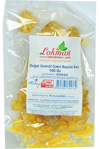Lokman Doğal Granül Çakıl Reçine Sarı 100 G