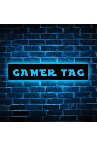 Willowhaven 1 Adet Font 7 11.81x2.36 Inç Özel Yazılı Usb Led Oyuncu Duvar Lambası Hediye Ahşap