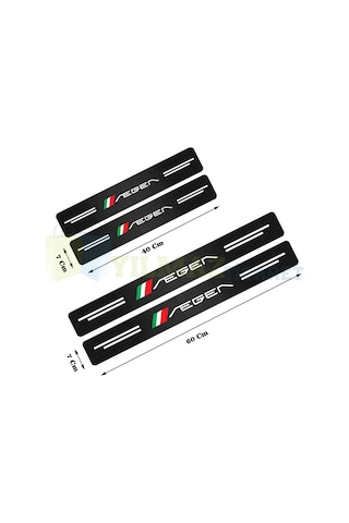 Fiat Egea Karbon Kapı Eşiği Koruma Oto Sticker Etiket 4 Parça