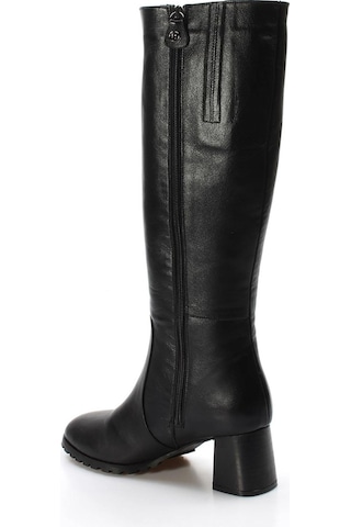 Hakiki Deri Kürklü Kadın Kalın Topuklu Çizme 064kza998 001