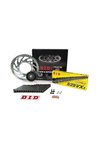 Zincir Dişli Seti Trıumph Thruxton Rs 1200 Cc 2020-2021 / Trıumph / Thruxton Rs / 1200cc / Zincir: Dıd-525vx3 Çelik -100 / Ön-arka Dişli: Jt 16t-42t / 2020-2021 1.Resim