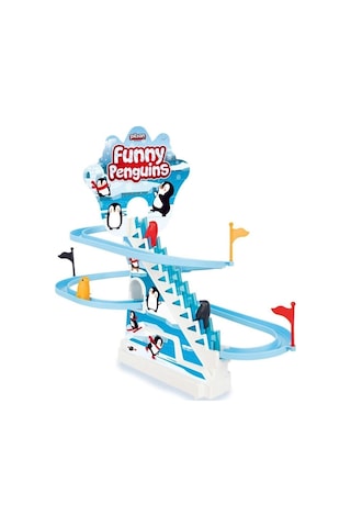 Funny Penguen Dön Dolaş Oyunu Merdiven Çıkan Penguenler Sesli Işı