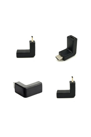 Tabletler, Dizüstü Bilgisayarlar Ve Akıllı Telefonların Esnek Bağlantısı İçin Erkek İla Kadın Tasarımı İle 90 Derece Usb C Adaptörü