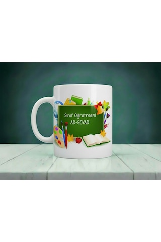 Öğretmenler Günü Baskılı Kupa Bardak Beyaz