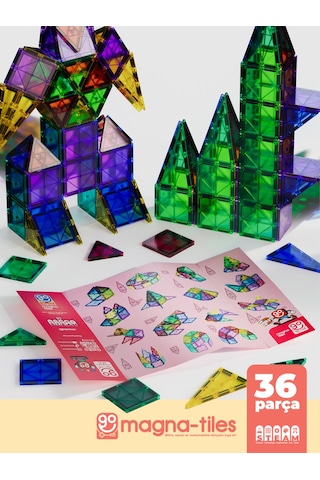 Go Magnetic Series 36 Parça Manyetik Yapı Blokları Original - Mıknatıslı Manyetik Bloklar