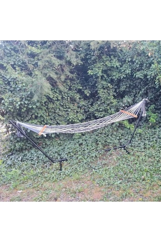 Metal Hamak Ayağı Boru Metal Hamak Demiri Siyah Renk Siyah