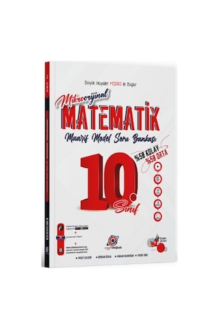 Orijinal Mikro 10. Sınıf Matematik Maarif Model Soru Bankası