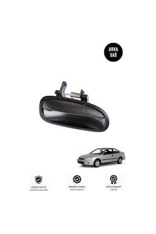 Honda Civic İes Vtec 1996-2000 Arası Uyumlu Arka Sağ Ve Sol Dış Kapı Kolu