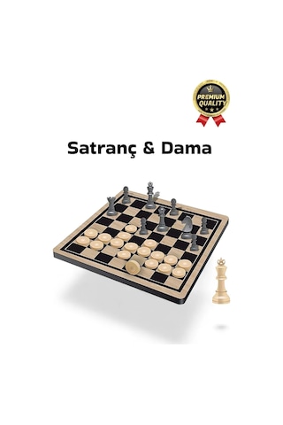 Özel Tasarım Stratejik Öğretici Zeka Geliştirici Çocuk Aile Boyu Etkinlik Eğlence Satranç Dama Seti