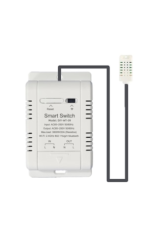 Honmex 20a Akıllı Sıcaklık Nem Kontrol Cihazı, Wifi İle Uzaktan Erişim, Zamanlama Ve Otomasyon, Alexa/google Asistan Desteği, 1m Sensör