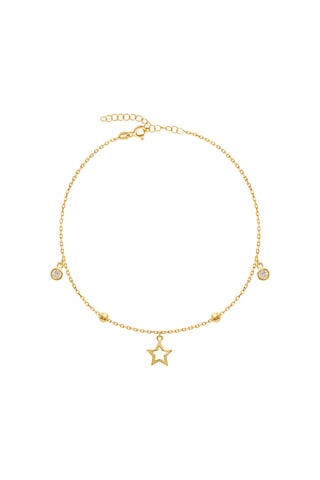 Zirkon Taşlı Pırlanta Montür Altın Kaplama Yıldız Figürlü Gümüş Bileklik Gümüş - Rose Gold Zirkon Taşlı Pırlanta Montür Altın Kaplama Yıldız Figürlü Gümüş Bileklik Gümüş - Rose Gold