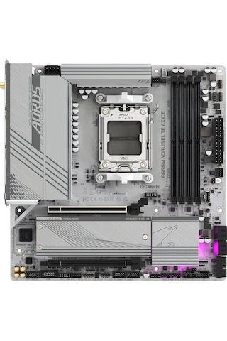 Gigabyte B650m Aorus Elıte Ax Ice Am5 Ddr5 8000mhz Oc Matx Aaaa11gıg0048