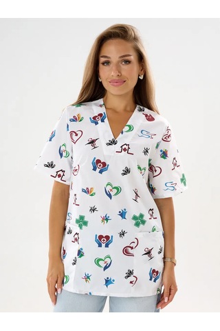 Nairimed Kadın Tıbbi Gömlek 371630337 Beyaz