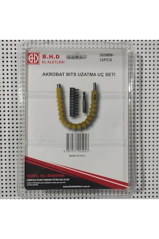 Akrobat Bıts Uzatma Uç Seti Bits 300 Mm Bükülebilir Matkap Uç 12 Parça Set Dar Alanlara Ulaşım
