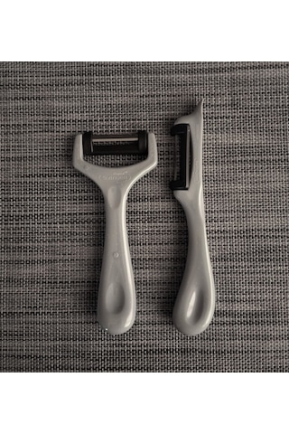 Solingen Yan Ve Düz Soyacak 2'Li Gri Çok Renkli