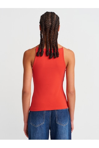 Dilvin 21020 Halter Yaka Top-kırmızı Kırmızı