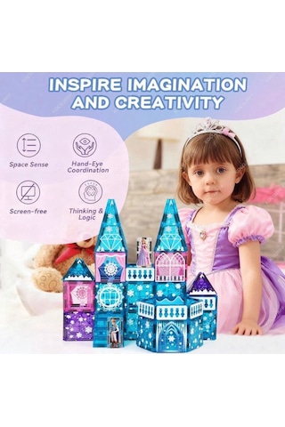 48 Parça Prens Frozen Serisi Manyetik Fayanslar