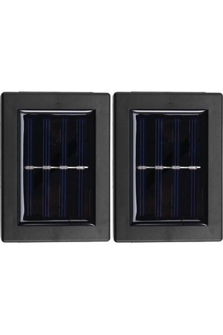 Açık Bahçe Güneş Enerjili Duvar Işıkları Yukarı Ve Aşağı Su Geçirmez Duvar Işıkları, B Siyah