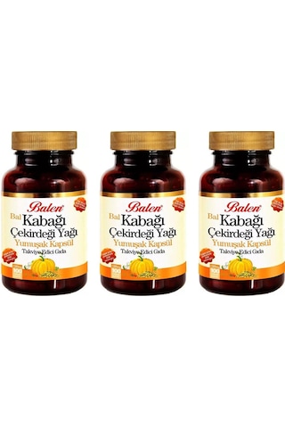 Balen Bal Kabak Çekirdeği Yağı Kapsülü 1380 MG 100 Kapsül 3 Adet