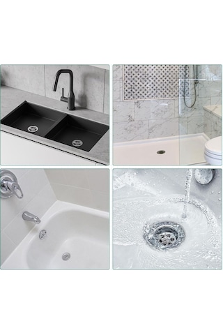 İsgstore 30 Adet Yapışkanlı Tek Kullanımlık Banyo Gider Saç Kıl Tutucu Ve Mutfak Evye Çöp Ayırma Süzgeci