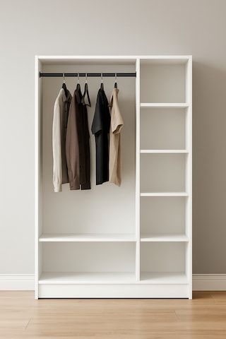 3 Kapaklı Elbise Dolabı 180 118 50 Cm Antrasit