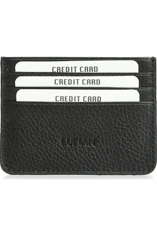 Lufian Alferd Erkek Deri Kartlık Siyah Siyah 112240008100100 Siyah