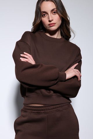 Antioch Basic Kadın Sweatshirt Kahve