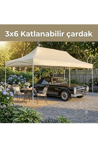 Missidea 3 6 Makaslı Katlanır Çardak Krem