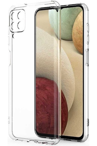 Logis Samsung Galaxy Uyumlu A12 Kılıf Süper Silikon Şeffaf Şeffaf