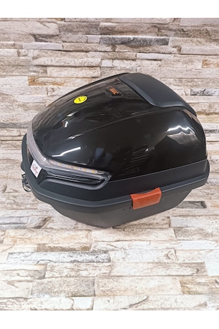 Motosiklet Arka Çanta 33 Lt Siyah Sinyal Ve Stop Işıklı