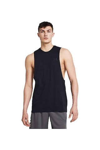 Under Armour Ua Left Chest Cut Off Tank Erkek Antrenman Atleti 1329286-001 Siyah