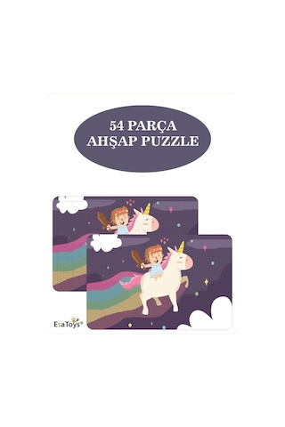 Ahşap 54 Parça Çocuk Puzzle-78