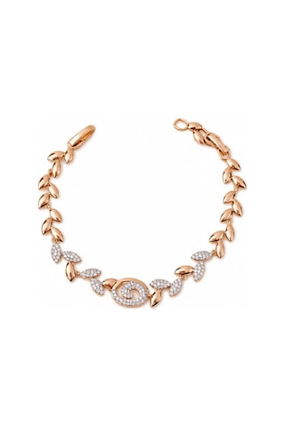 Xp Jewelry Taşlı Muradiye Bileklik Rose Gold Altın