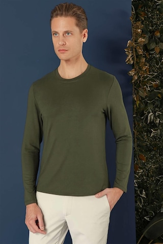 Efor Ts 870 Slim Fit Haki Spor T-shirt Haki